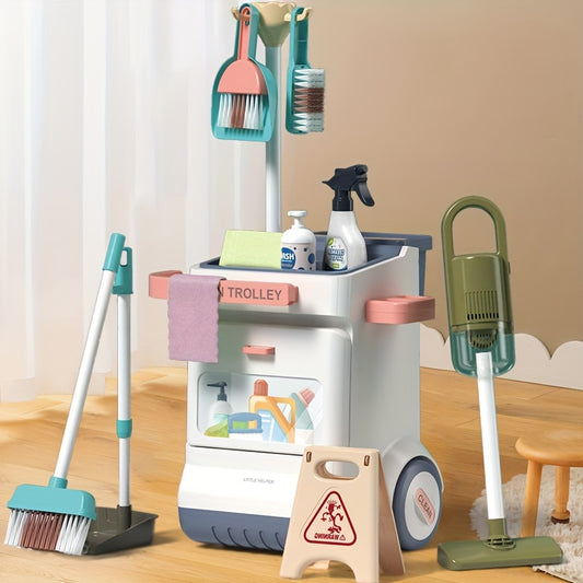 Kids' Play Kitchen Cleaning Set with 20pcs