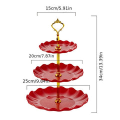 3 Tier Cake Stand for Dessert Display and Serving - Cupcakes, Cookies