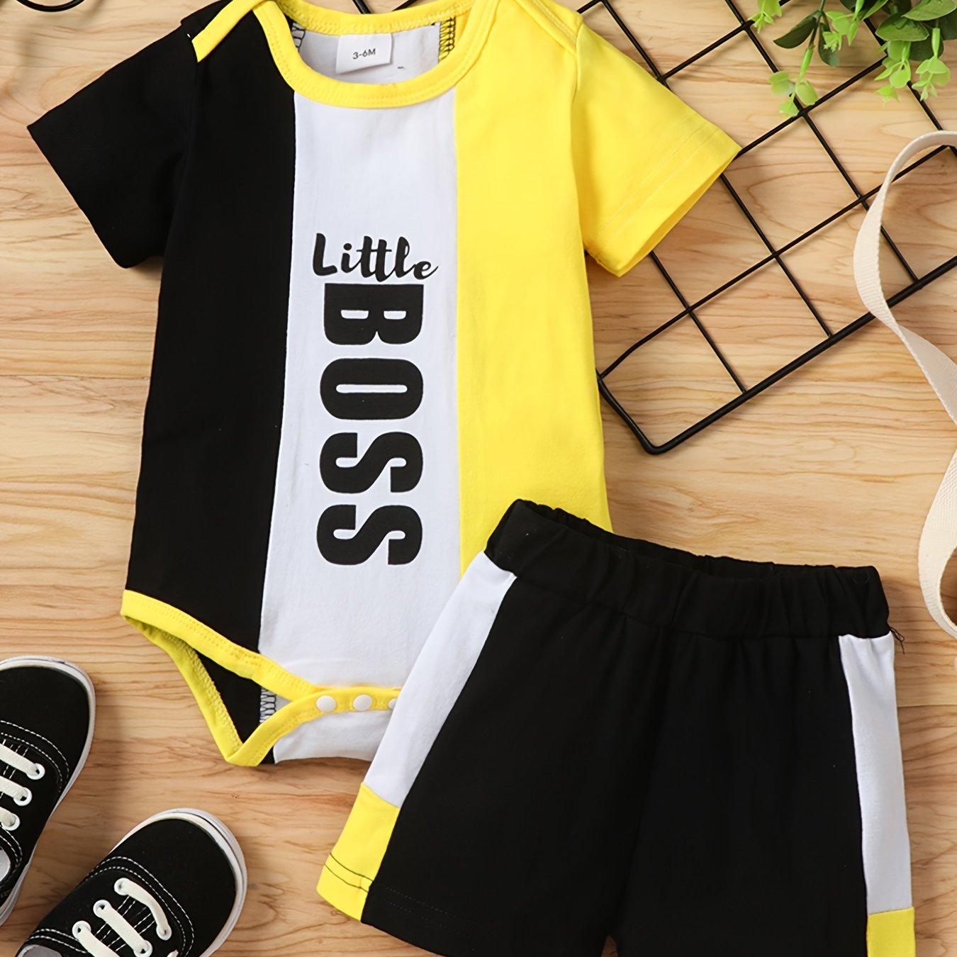 2pcs Newborn Infant Short Sleeve Romper & Shorts Set for Baby Boys