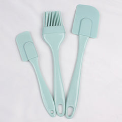 Set Of 3 High Temp Cake Cream Spatula Scraper & Brush