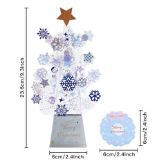 Christmas 3D Decoration Greeting Card Creative Tree Gift Blessing Message