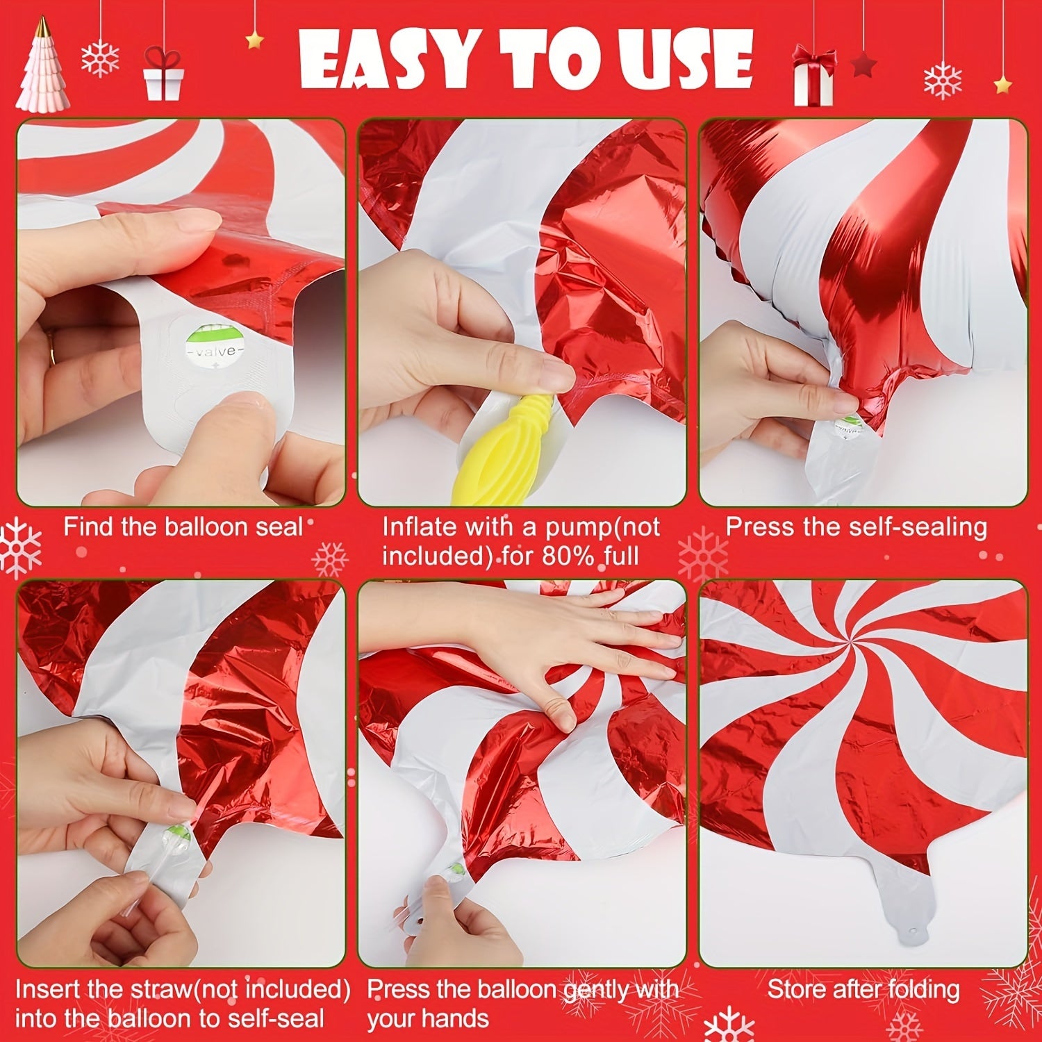 46pcs Christmas Balloons Party Supplies Decorations Garland Arch Kit