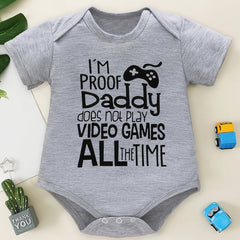 Baby Boys' Stylish Video Game Onesies for Summer