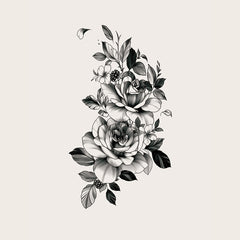 Waterproof Floral Arm Tattoo Stickers Lasting 2-5 Days Realistic Design