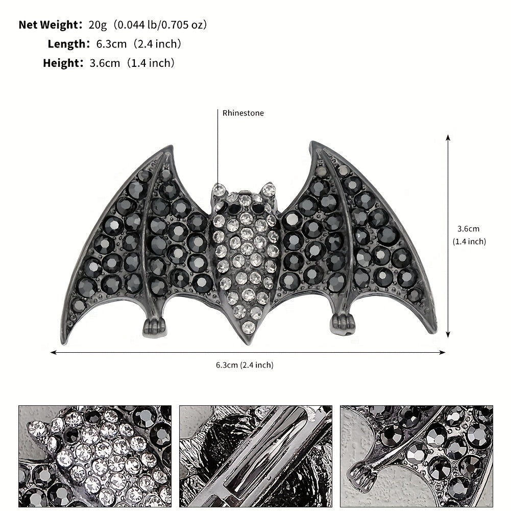 Rhinestone Bat Hair Clips French Barrette Hair Pins