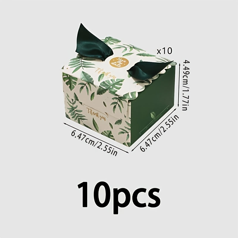 10pcs Green Leaves Pattern Washi Tape for Scrapbooking