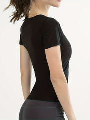 Slimming Sweat Top Short Sleeve Crew Neck Women's Shapewear
