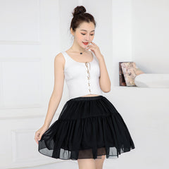 Women's Adjustable Crinoline Petticoat Sporty Polyester Hoop Skirt