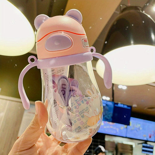 Cartoon Animal Portable Bottle with Shoulder Strap for Kids