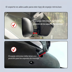 Adjustable Car Rearview Mirror Phone Holder