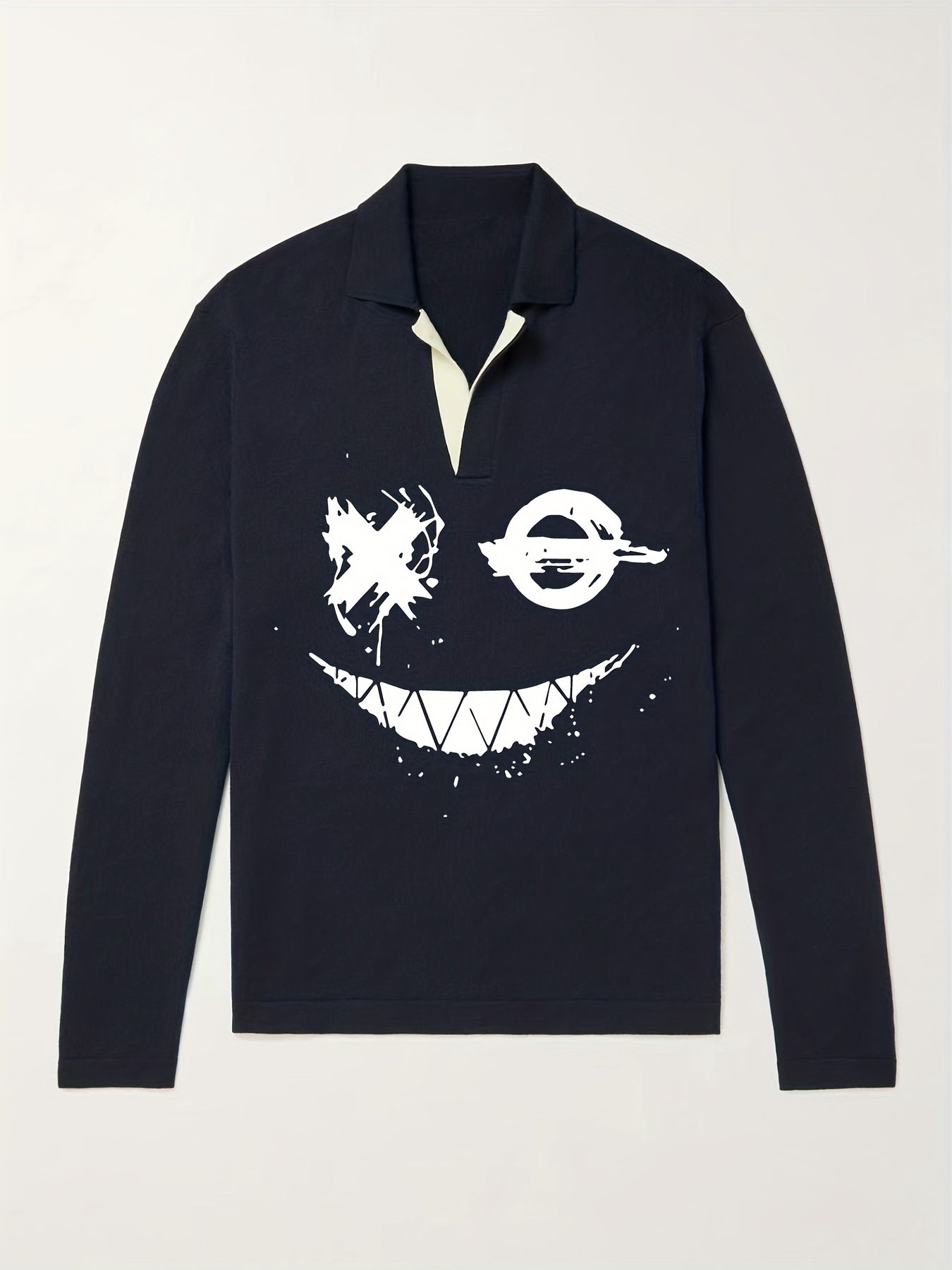 Men's V Neck Pullover Sweater Casual Lapel Winter Autumn