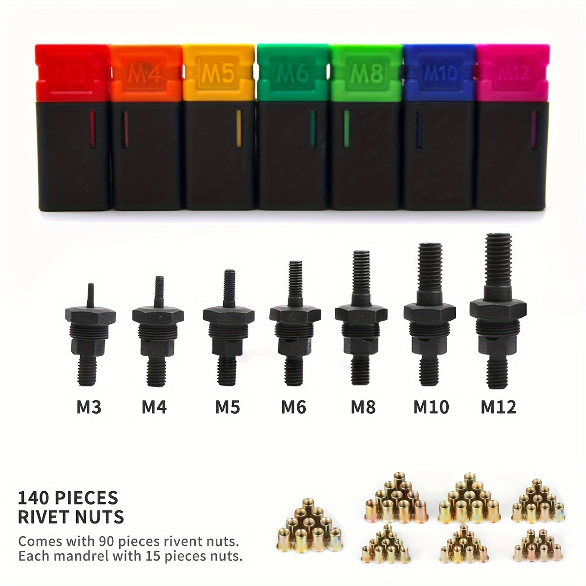 Rivet Tool Kit Hand Rivet Nut Tool Manual Riveting Tools