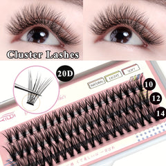 60 Cluster Eyelashes 20D C Curl 10 12 14mm Mixed False Eyelashes DIY