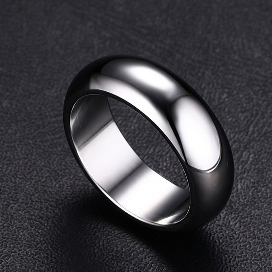 Cool Vacuum Plated Lettering Ring Men's Stainless Steel Ring