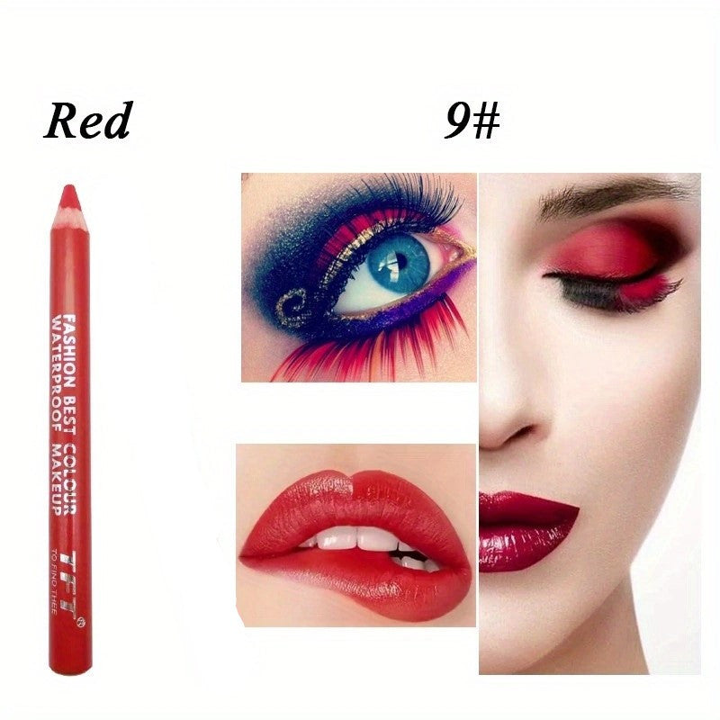 Dual-Use Eyeshadow & Lip Liner Pen with Sharpener
