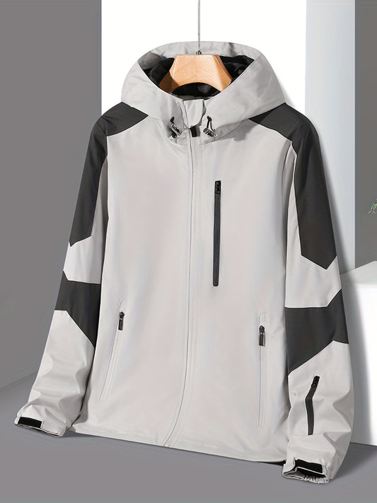 Men's Lightweight Windbreaker Jacket Zip Up Coat for Outdoor