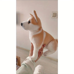 Realistic Puppy Plush Husky Dalmatian with Expressive Eyes & Fluffy Fur