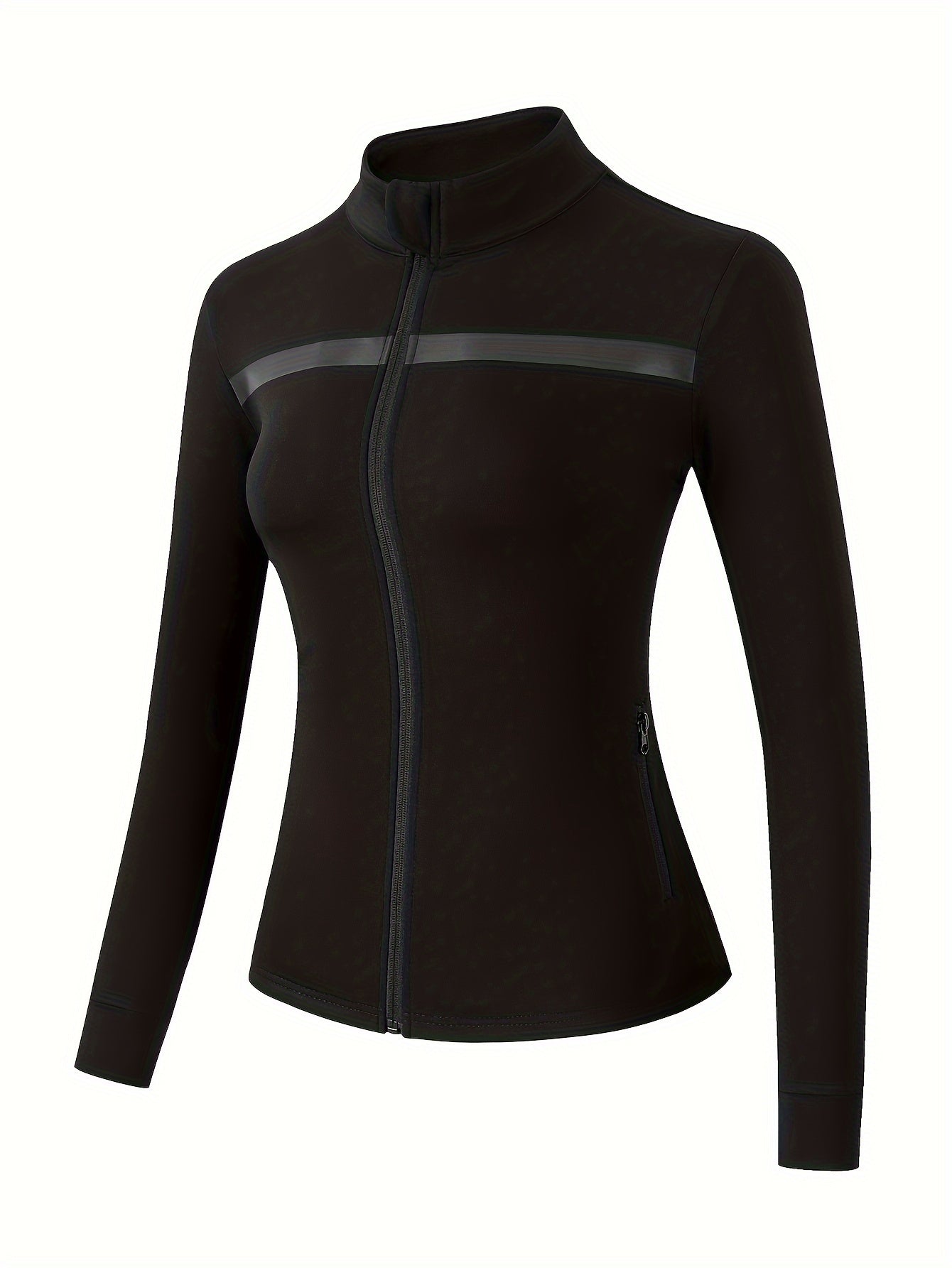 Women's Fleece Lined Yoga Jacket Zip Up