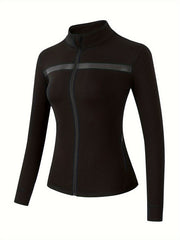 Women's Fleece Lined Yoga Jacket Zip Up