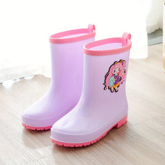 Kids Cartoon Rain Boots Waterproof Slip On Non Slip