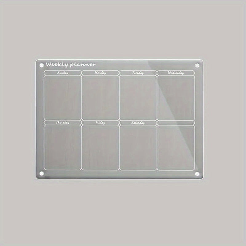 Acrylic Magnetic Calendar for Refrigerator with Marker Pen