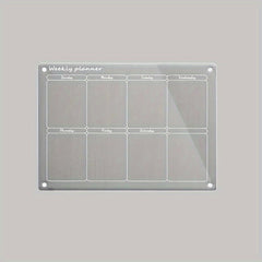 Acrylic Magnetic Calendar for Refrigerator with Marker Pen