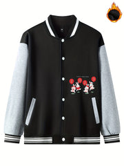 Happy Year Rabbit Graphic Men's Baseball Jacket