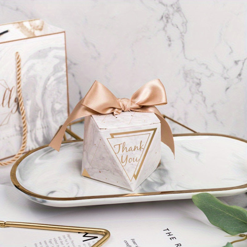 10pcs Wedding Candy Box With Bowknot for Thanksgiving