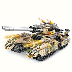 1628pcs Military Tank 8 in 1 Assembly Model High Difficulty Study Room Decor
