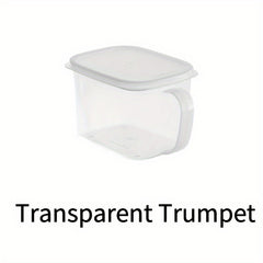 Plastic Food Storage Box With Handle Stackable Fridge Organizer Bins