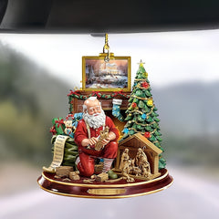 Christmas Craftsman Acrylic Decorative Pendant for Car Rearview Mirror