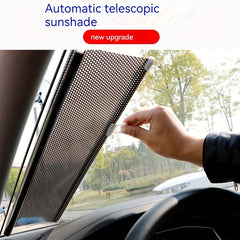 Car Automatic Roll-up Sunshade Curtain Heat Insulation Front Retractable