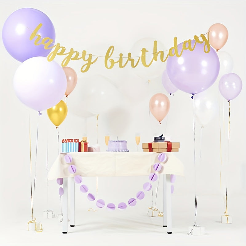 Cardboard Happy Birthday Party Flag Decoration Supplies