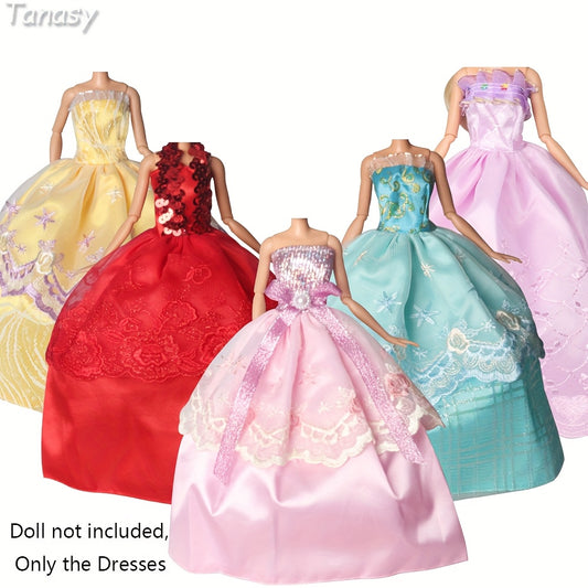 5pcs Doll Clothes Wedding Gowns Party Dresses for 29 Figures