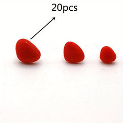 20pcs Triangle Noses Velvet Nose for Doll Craft Bear Plush Toys DIY Making