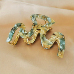 Acetate Wave Hair Clip Back Head Shark Claw Hair Accessories