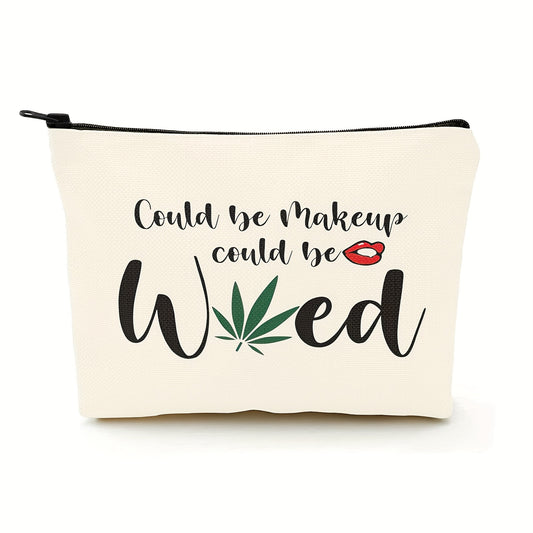 Funny Leaf Makeup Bag Gift For Women Friends Sister Teen Girls