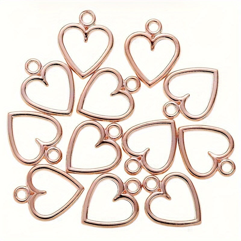 10pcs Hollow Love Shaped Pendant DIY Crafts Accessories