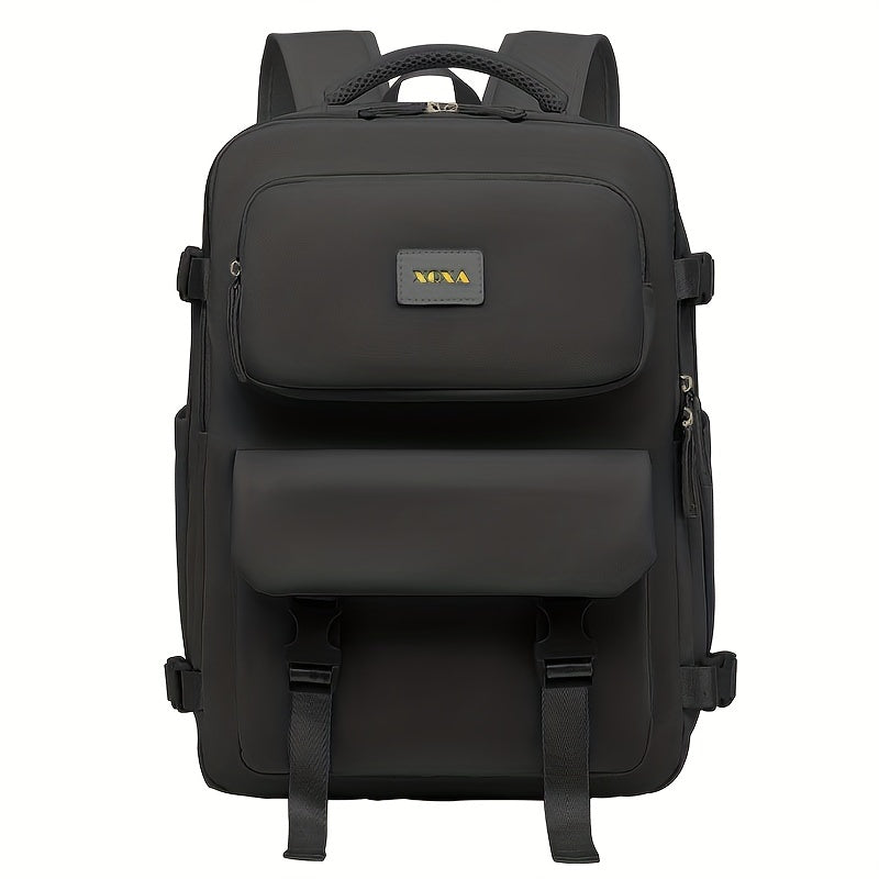 Large Capacity Solid Backpack for Women's Multifunctional Travel Bag