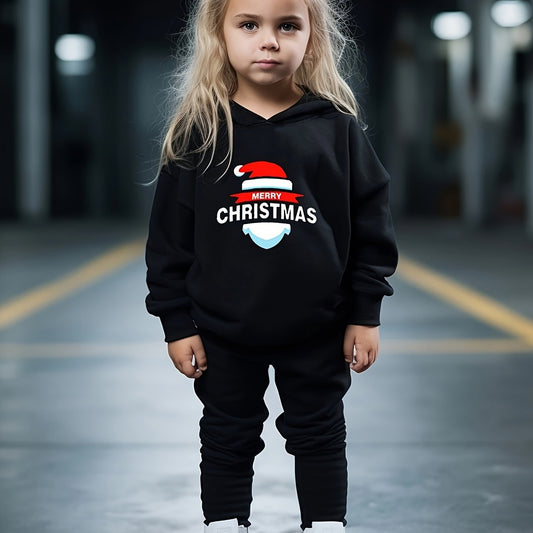 OERYUI Merry Christmas Print Outfits 2pcs Girls Hoodies Jogger Pants Set