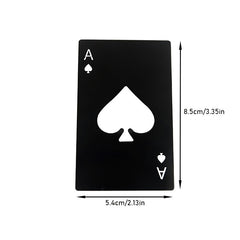 Ace Poker Bottle Opener Pocket Tool for Beer Cards Spades