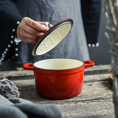 Small Enamel Dutch Oven 14 with Lid