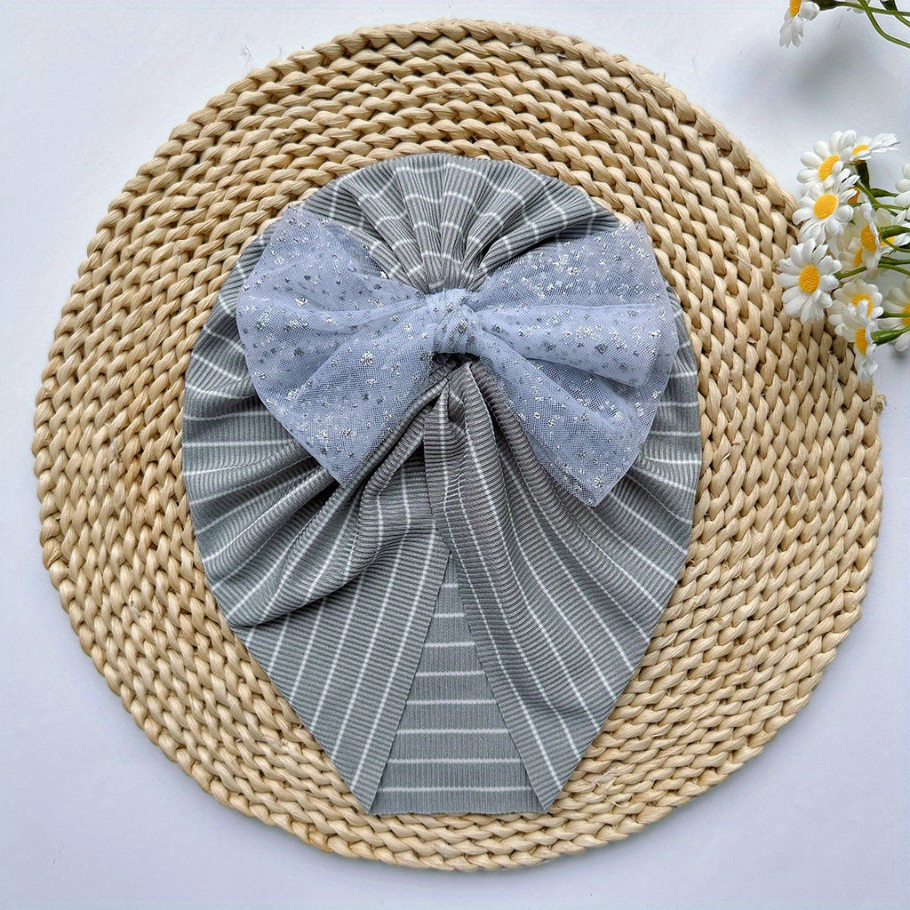 Soft Elastic Stripe Mesh Baby Hat