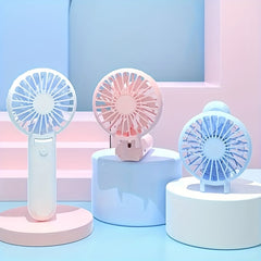 Cartoon Shape Handheld Fan USB Rechargeable Pocket Fan