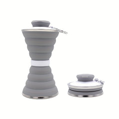 Portable Foldable Silicone Water Bottle Leakproof Reusable