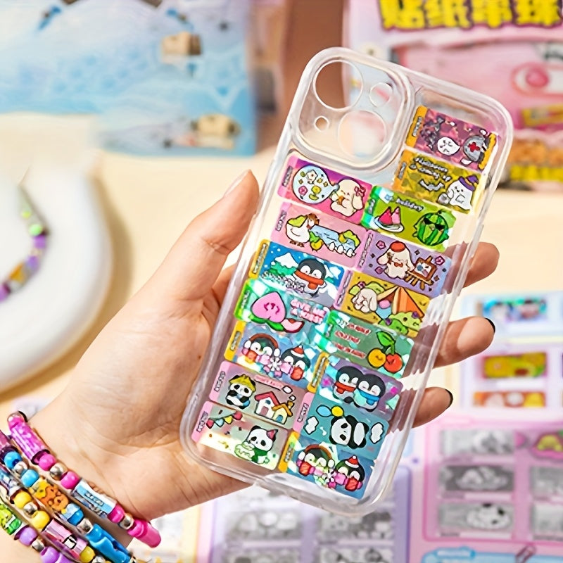 Reusable Cartoon Character Bead Stickers Mixed Craft Beads Assorted Patterns
