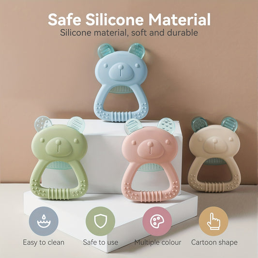 Bear Teether Children's Silicone Chew Toy Baby Soothing Toy