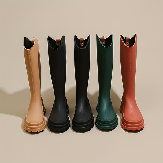 High Tube Non-slip Rain Boots Women's Rubber Water Shoes