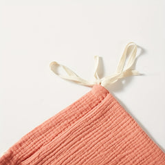 Red Double Layer Cotton Baby Bed Side Storage Bag