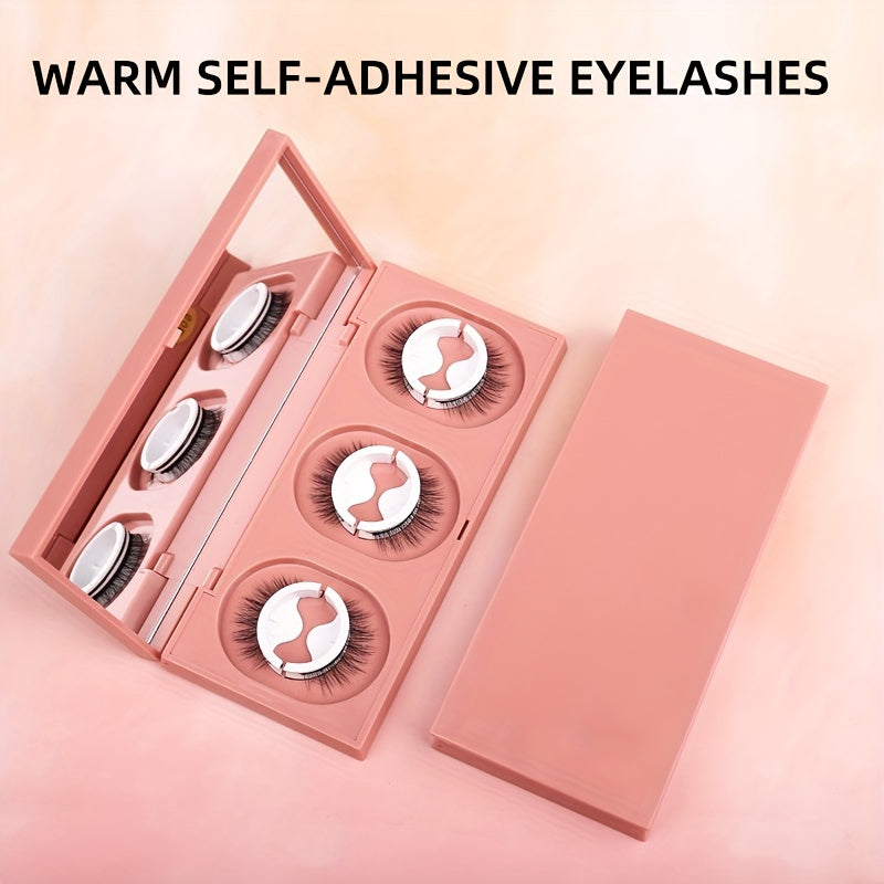 3 Pairs Natural Look 3D Reusable Self Adhesive Eyelashes